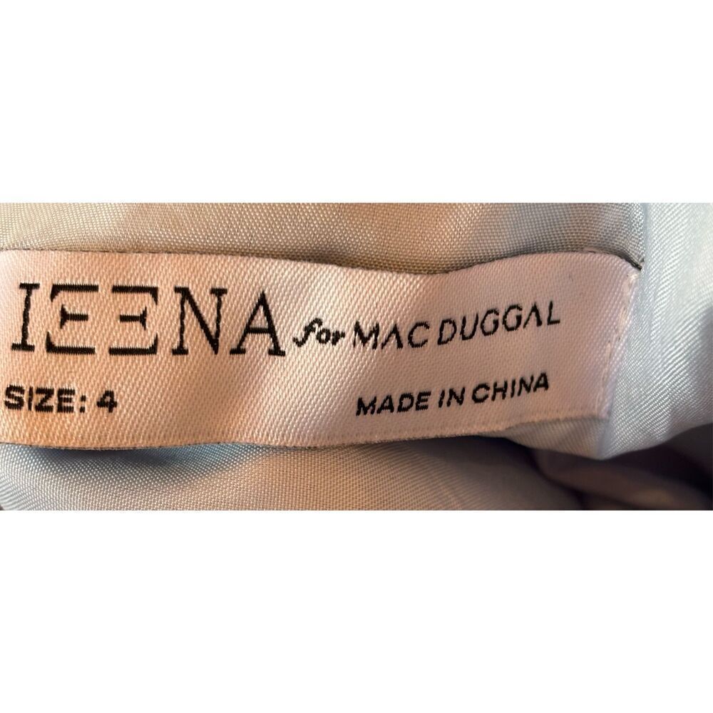 IEENA FOR MAC DUGGAL Light Blue Classic A-Line V-Neck Ballgown NWOT Size 4 - Picture 6 of 6